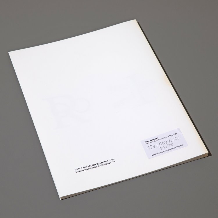 Bild 3 zu Objekt, Leporello 'Give me a B, give me an A & etc.', 2009, nach John Baldessari, K-15 342