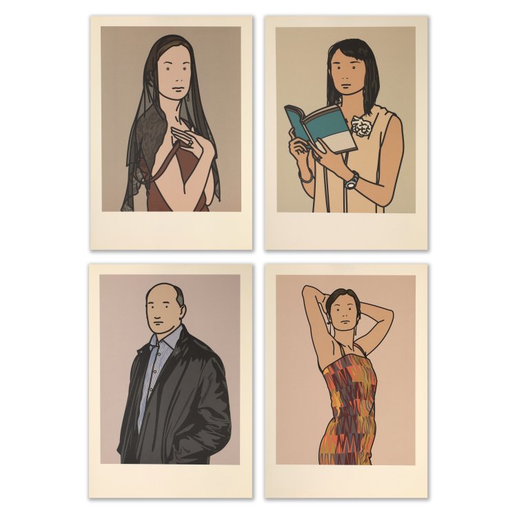 Hauptbild zu Objekt, 4 works from 26 portraits, 2005, Julian Opie, K-15 384