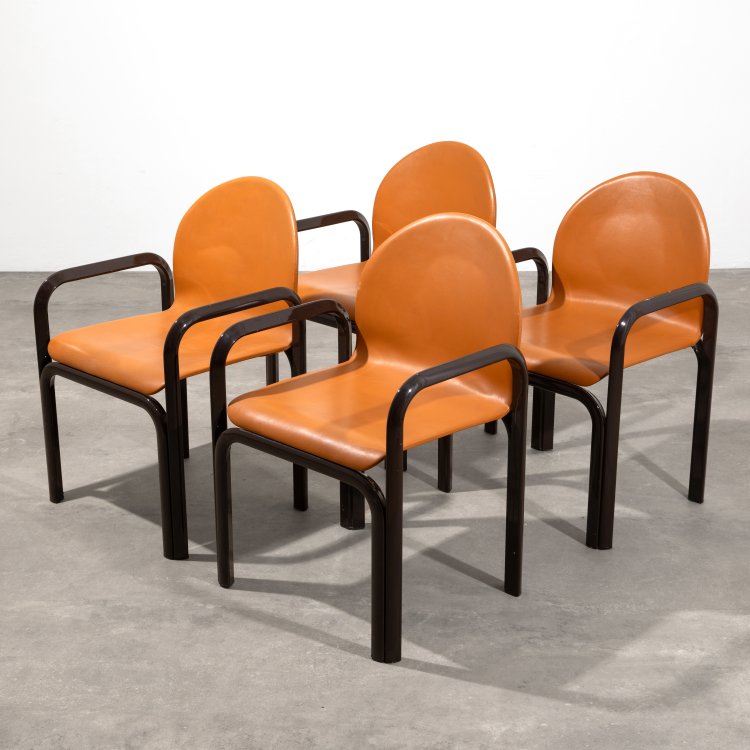 Hauptbild zu Objekt, 4 Armlehnst&uuml;hle Modell 54 A, Gae Aulenti, Knoll International, K-15 543