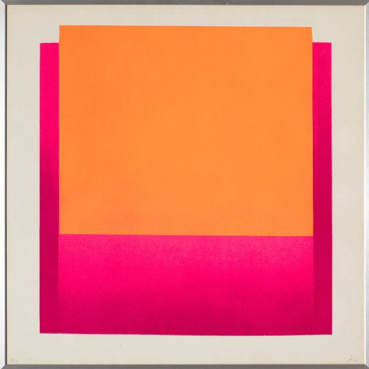 Bild 1 zu Objekt, 'orange auf rot mit lila', 1966, Rupprecht Geiger, K-15 309