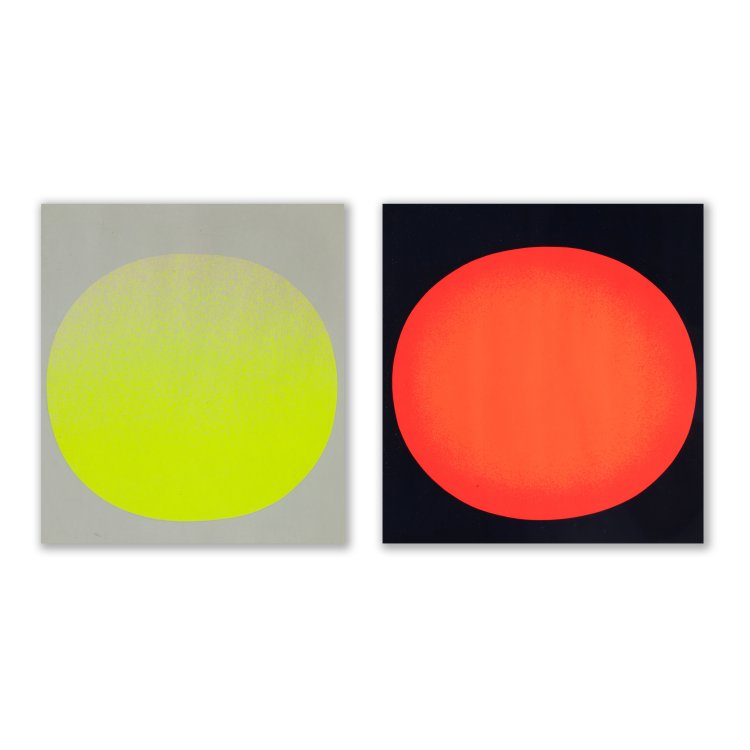 Hauptbild zu Objekt, 'Gelbes Rund', 'Rotes Rund', Rupprecht Geiger, K-15 313