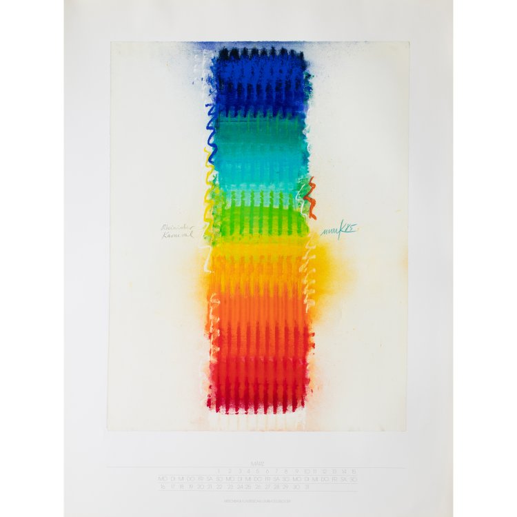 Bild 2 zu Objekt, '12 Monate Kalenderdruck', 1988, Heinz Mack, K-15 304