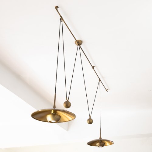 Rare double pull pendant lamp model Onos 40