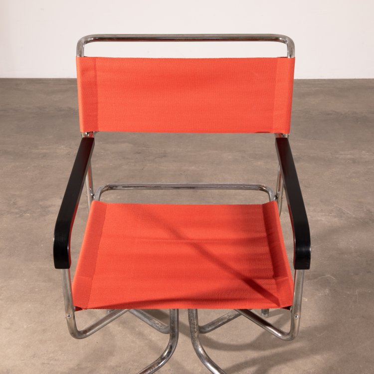 Bild 1 zu Objekt, Kontorstuhl / B&uuml;rostuhl / Drehstuhl Modell B7a Variante, Marcel Breuer, K-15 409