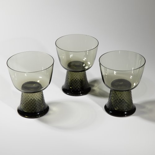 3 rare wine glasses / Schoppen glasses / Schoppenrömer