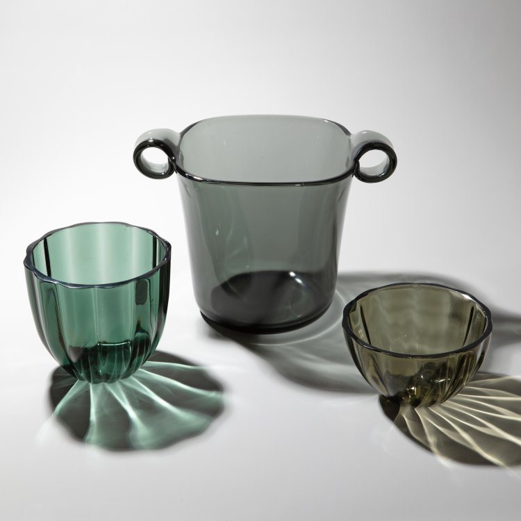 Hauptbild zu Objekt, Weink&uuml;hler + 2 Vasen, Wilhelm Wagenfeld, VLG AG, Wei&szlig;wasser, K-15 421