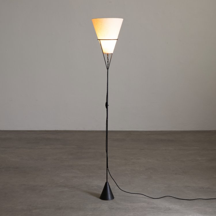 Hauptbild zu Objekt, Early floor lamp model reverse lamp, Carl Aub&ouml;ck, K-15 475