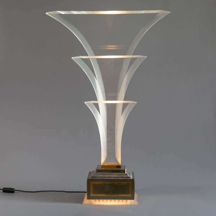 Bild 1 zu Objekt, Large illuminated sculpture / table lamp Acrylic Fountain, K-15 608