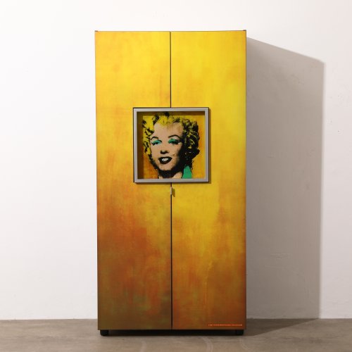 Limited edition bar cabinet with the motif Gold Marilyn Monroe from 1962