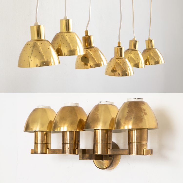 Hauptbild zu Objekt, 6 pendant lights + wall light, Hans-Agne Jakobsson, Markaryd, K-15 519