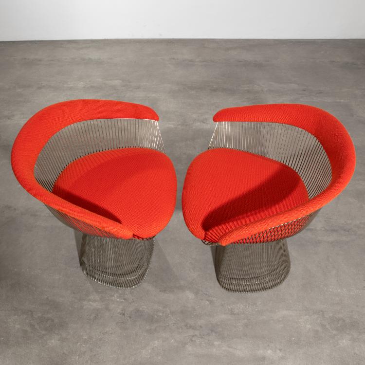 Bild 2 zu Objekt, 2 armchairs from the Wire Group, Warren Platner, Knoll International, K-15 489
