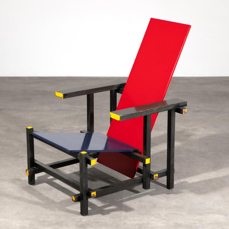 Hauptbild zu Objekt, Armchair Model Red and Blue Chair, Nr. 231, Gerrit Rietveld, Cassina, K-15 457