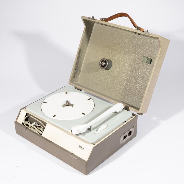 Hauptbild zu Objekt, Phonokoffer / tragbarer Plattenspieler PC 3 SV, Dieter Rams,Wilhelm Wagenfeld, Braun, K-15O 3