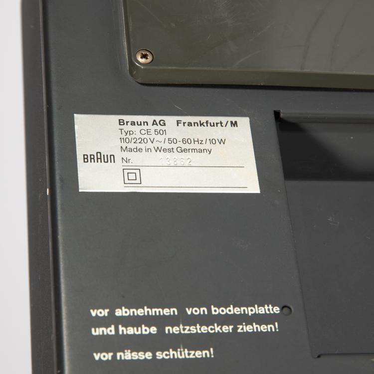 Bild 3 zu Objekt, Receiver CE 501, Dieter Rams, Braun, K-15O 38