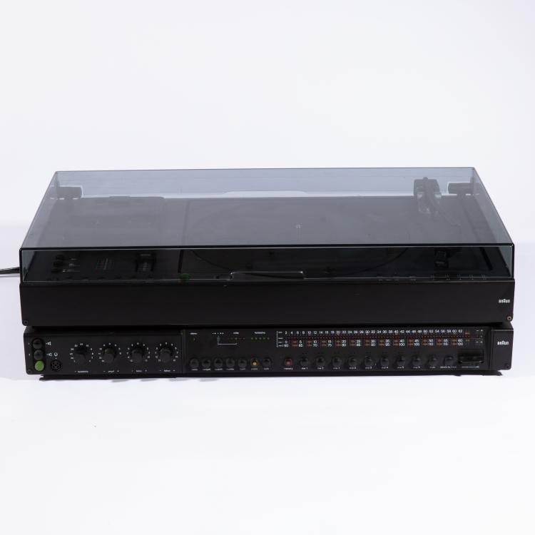 Bild 3 zu Objekt, PC 1 integral Plattenspieler + Kassettendeck, RS 1 Steuerger&auml;t / Synthesizer, Peter Hartwein,Dieter Rams, Braun, K-15O 68