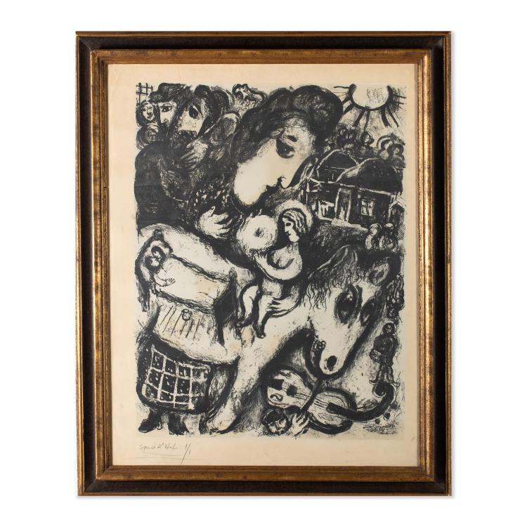 Bild 1 zu Objekt, Zustandsdruck zu 'Village gris', 1964, Marc Chagall, K-16B 386