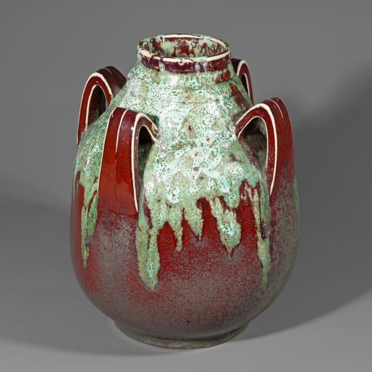 Hauptbild zu Objekt, Henkelvase, 1899, Glatigny, Atelier de, K-16A 208