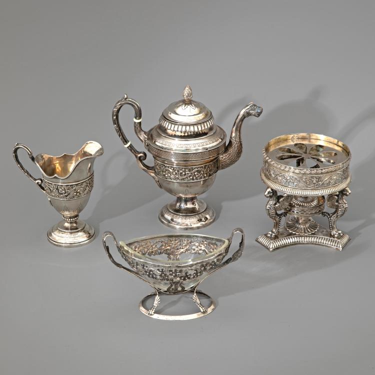 Hauptbild zu Objekt, Vierteiliges Silberservice, Hamburg, K-16A 94