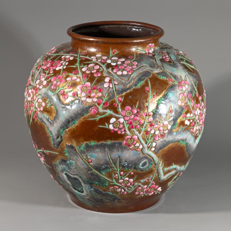 Hauptbild zu Objekt, Gro&szlig;e Kupfervase aus der Werkstatt des Ando Jubei, Japan, K-16A 15