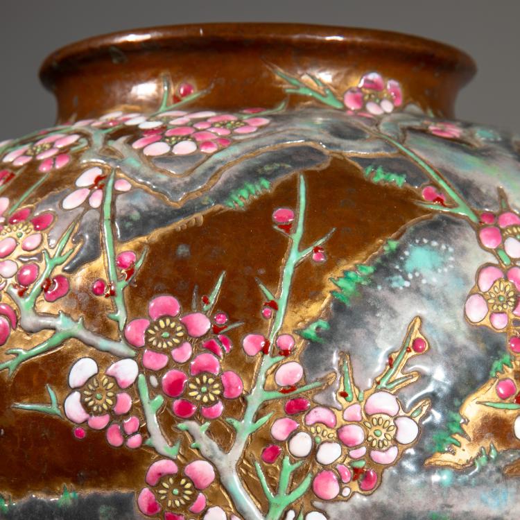 Bild 2 zu Objekt, Gro&szlig;e Kupfervase aus der Werkstatt des Ando Jubei, Japan, K-16A 15