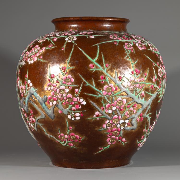 Bild 4 zu Objekt, Gro&szlig;e Kupfervase aus der Werkstatt des Ando Jubei, Japan, K-16A 15