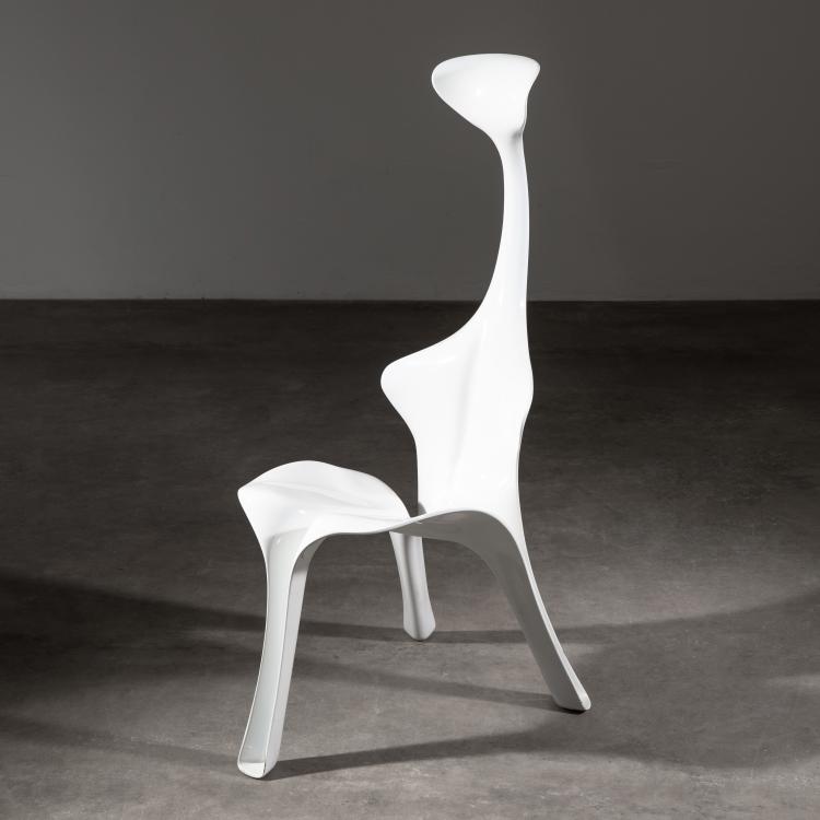 Hauptbild zu Objekt, Skulpturaler Hochlehner Stuhl aus der Floris Serie, G&uuml;nter Beltzig, Br&uuml;der Beltzig Design, K-16B 594