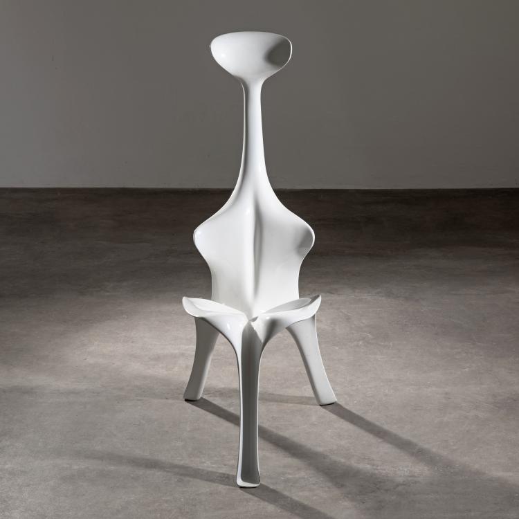 Bild 2 zu Objekt, Skulpturaler Hochlehner Stuhl aus der Floris Serie, G&uuml;nter Beltzig, Br&uuml;der Beltzig Design, K-16B 594