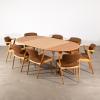 8 chairs model 42 + dining tables + 2 extension leaves