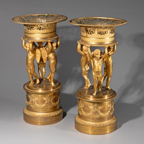 Paar Empire-Tafelaufsätze, um 1815/20