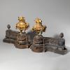 Pair of andirons in the style of Louis XVI