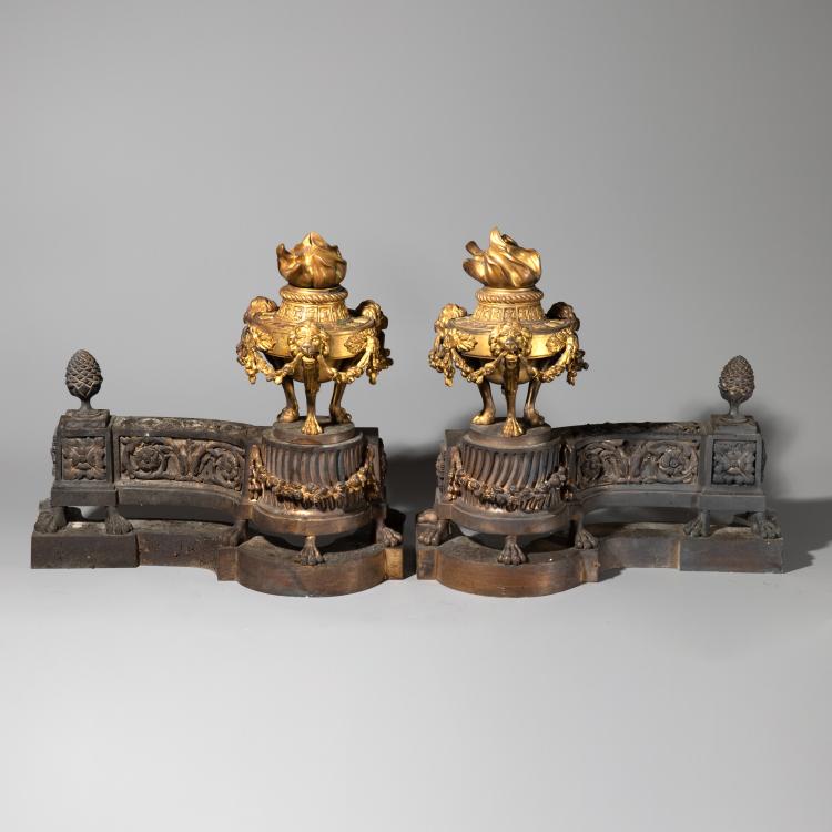 Bild 2 zu Objekt, Pair of andirons in the style of Louis XVI, Frankreich, K-16A 52