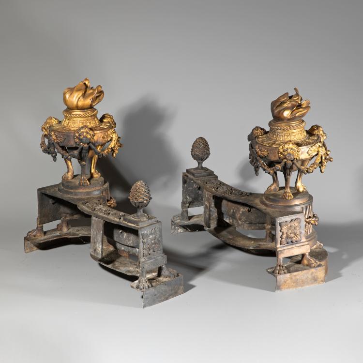Bild 3 zu Objekt, Pair of andirons in the style of Louis XVI, Frankreich, K-16A 52