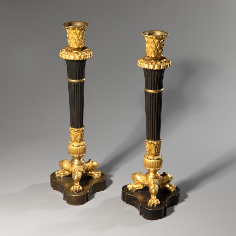 Hauptbild zu Objekt, Paar Restaurations Kerzenleuchter, Frankreich, K-16A 48