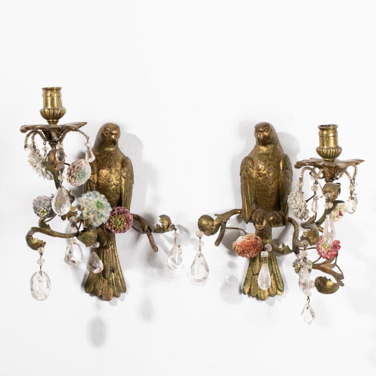 Hauptbild zu Objekt, Paar Wandappliken im Stil Louis XV., K-16A 38