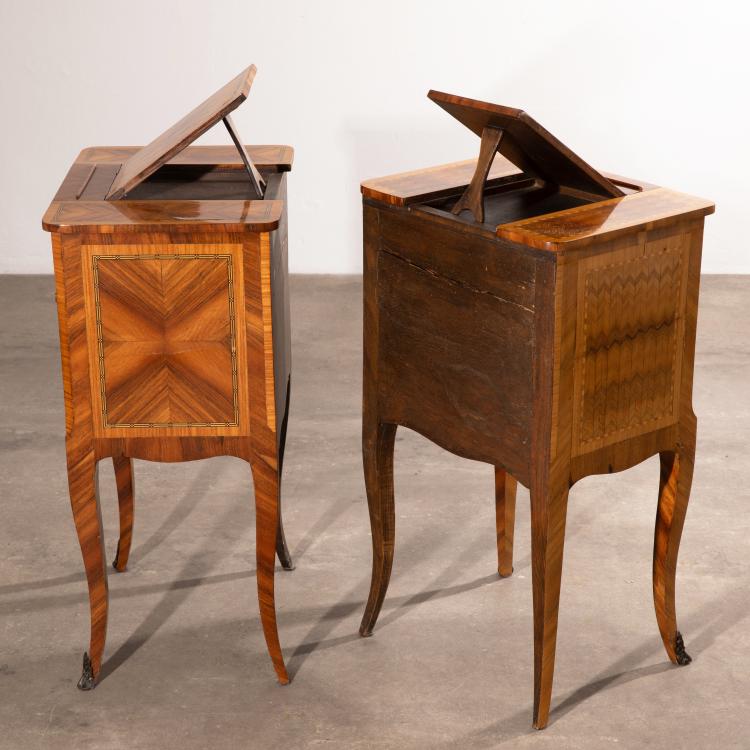 Bild 3 zu Objekt, Zwei 'Table en chiffoni&egrave;re' im Transitional Stil, K-16A 65