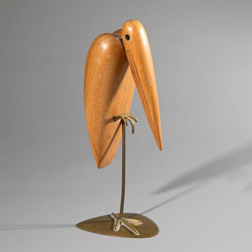 Wooden sculpture 'Marabu', 1960