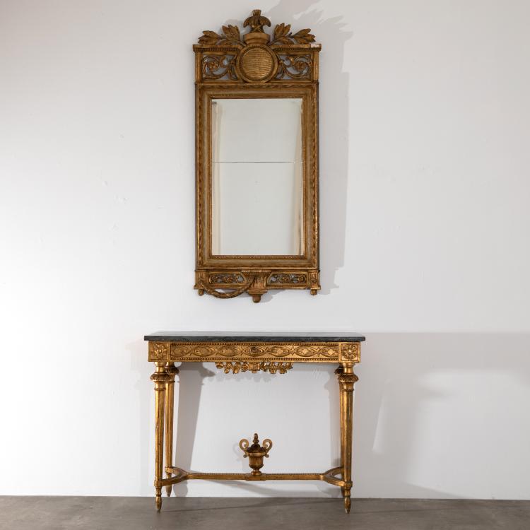 Bild 1 zu Objekt, Klassizistischer Konsoltisch und Spiegel, K-16A 21