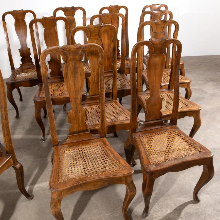 Bild 1 zu Objekt, Satz von zw&ouml;lf Speisezimmerst&uuml;hlen, K-16A 19