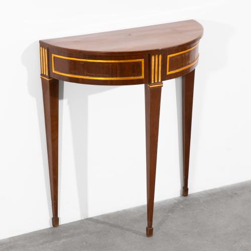 Kleiner klassizistischer Demilune Konsoltisch