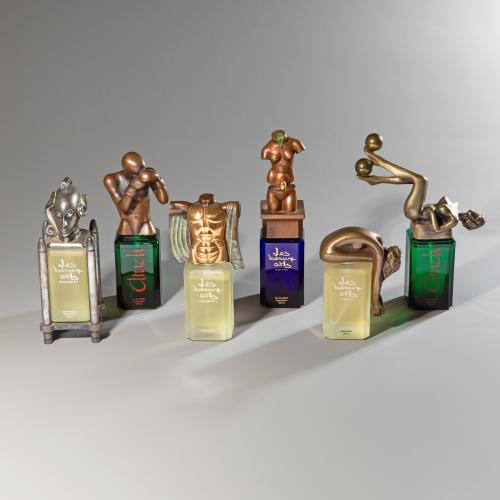 Collection of six perfume bottles