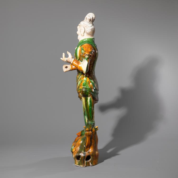 Bild 5 zu Objekt, Paar W&auml;chterfiguren (Lokapala) mit Sancai-Glasur, K-16A 6
