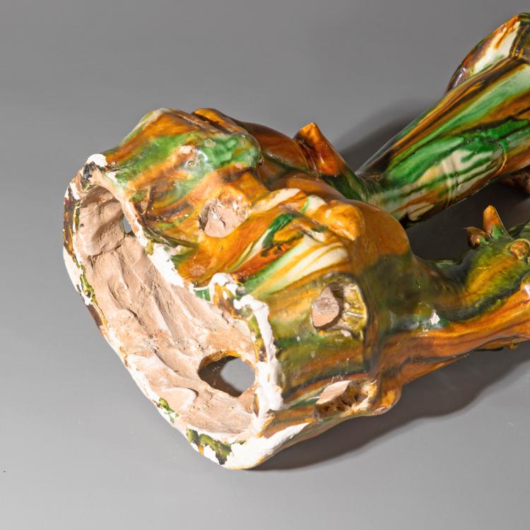 Bild 7 zu Objekt, Paar W&auml;chterfiguren (Lokapala) mit Sancai-Glasur, K-16A 6