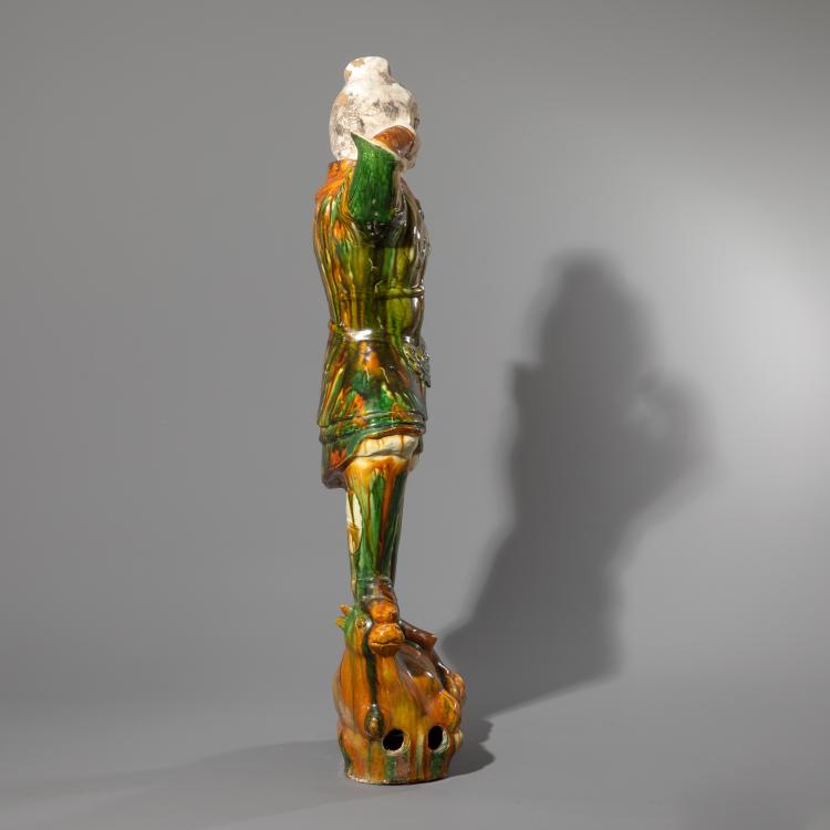 Bild 10 zu Objekt, Paar W&auml;chterfiguren (Lokapala) mit Sancai-Glasur, K-16A 6