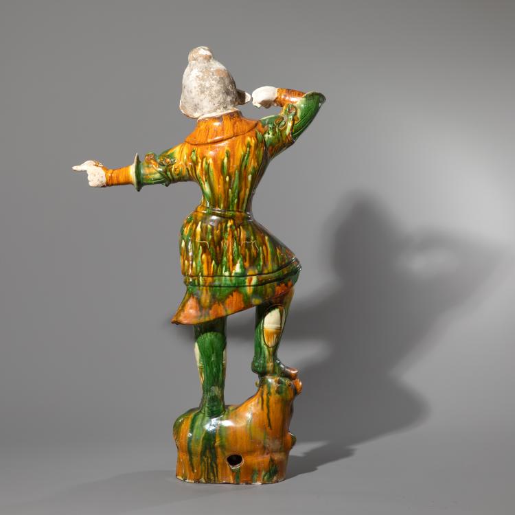 Bild 11 zu Objekt, Paar W&auml;chterfiguren (Lokapala) mit Sancai-Glasur, K-16A 6