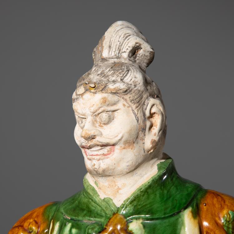 Bild 14 zu Objekt, Paar W&auml;chterfiguren (Lokapala) mit Sancai-Glasur, K-16A 6