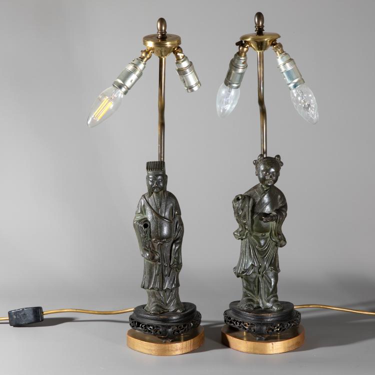 Bild 1 zu Objekt, Zwei Bronzefiguren von Unsterblichen im Ming-Stil, K-16A 8