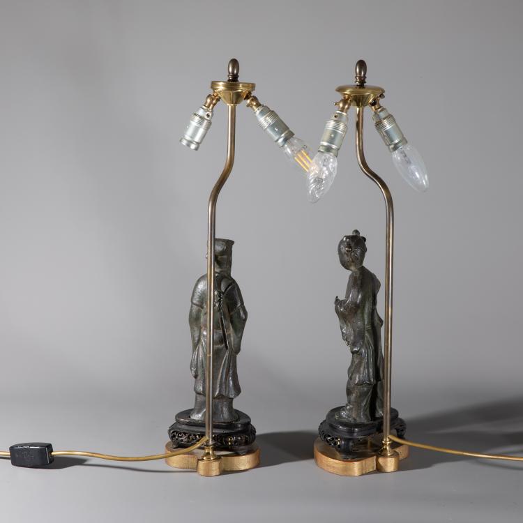 Bild 2 zu Objekt, Zwei Bronzefiguren von Unsterblichen im Ming-Stil, K-16A 8