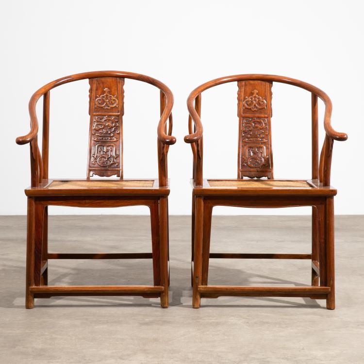 Bild 2 zu Objekt, Paar St&uuml;hle mit hufeisenf&ouml;rmiger Lehne (quanyi), K-16A 7