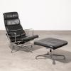 Soft Pad Lounge Chair Modell EA 222 + Ottomane Modell 223
