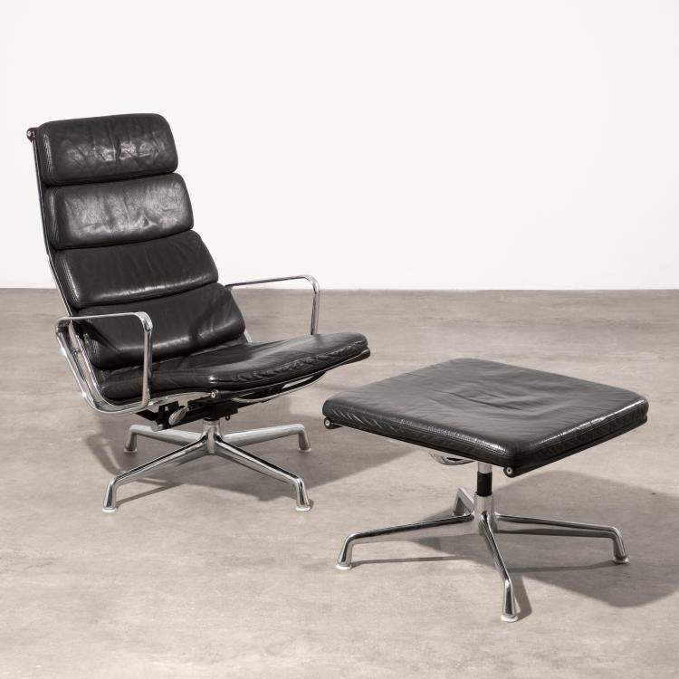 Hauptbild zu Objekt, Soft Pad Lounge Chair Modell EA 222 + Ottomane Modell 223, Charles & Ray Eames, Vitra, K-16O 71